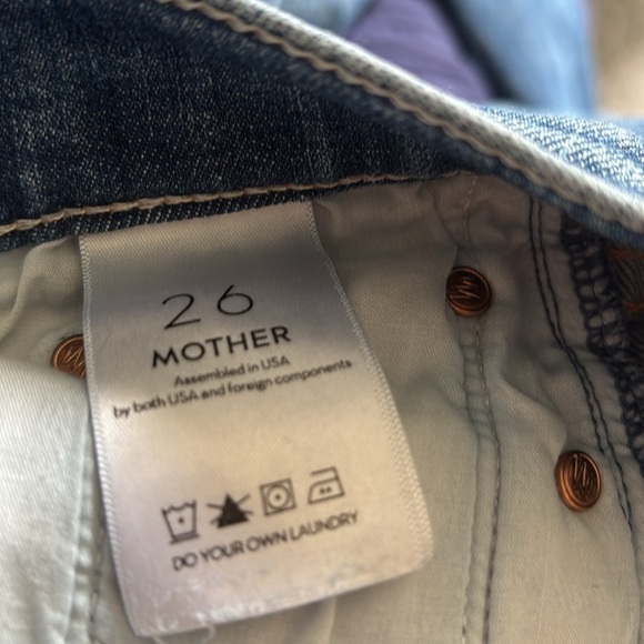 MOTHER The Vamp Fray High Waist Skinny Jeans Crazy Like A Fox Size 26 - Picture 9 of 9